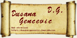 Dušana Genčević vizit kartica